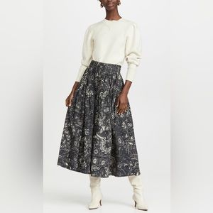 Ulla Johnson pristine, NWT Jacinta Skirt in Blackbird print. Size 2.